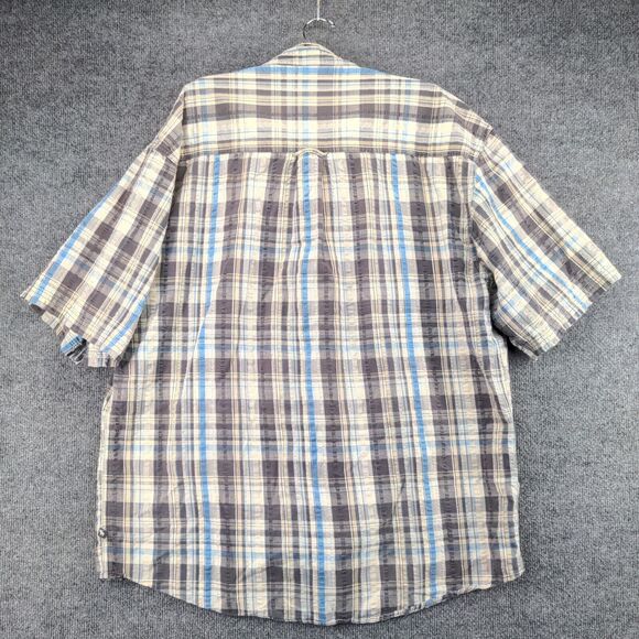Moose Creek Button Up Shirt Mens Size 2XL Short Sleeve Multicolor Plaid Cotton - Picture 5 of 11
